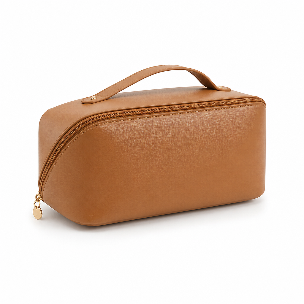 Large Waterproof Travel Makeup Bag (Built-In Steel Cable Opening)