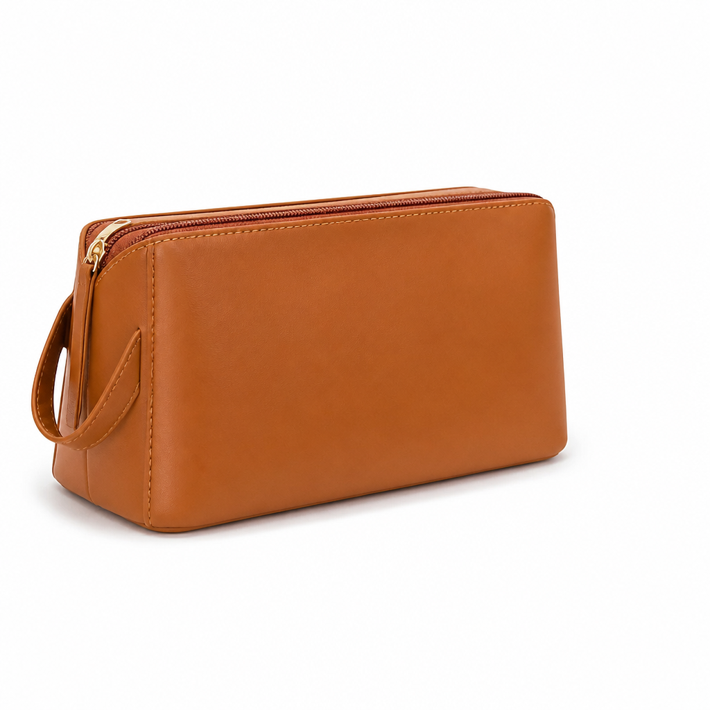 Large Waterproof Travel Makeup Bag (Built-In Steel Cable Opening)