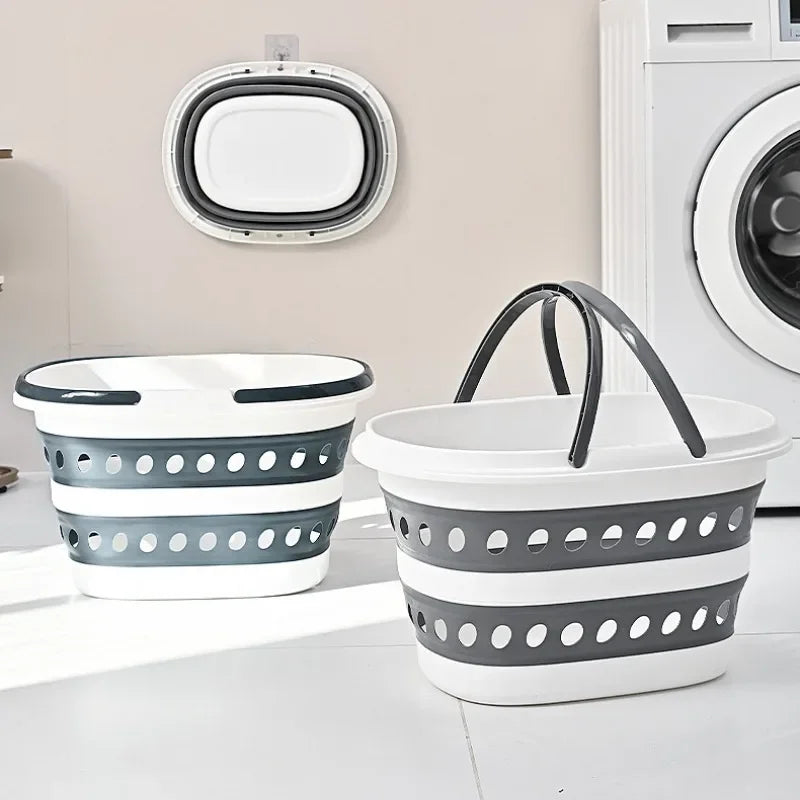 Laundry Basket Collapsible Space-Saving Durable ABS