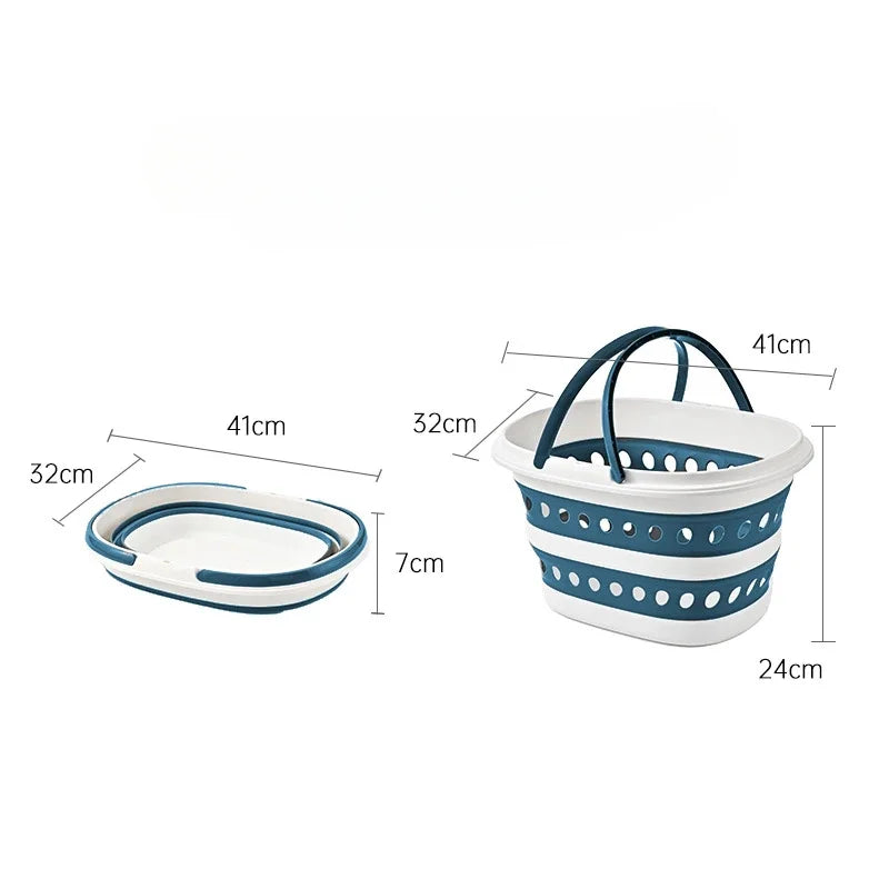 Laundry Basket Collapsible Space-Saving Durable ABS
