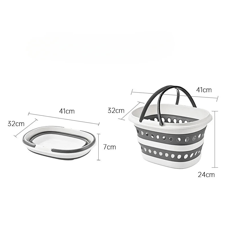 Laundry Basket Collapsible Space-Saving Durable ABS
