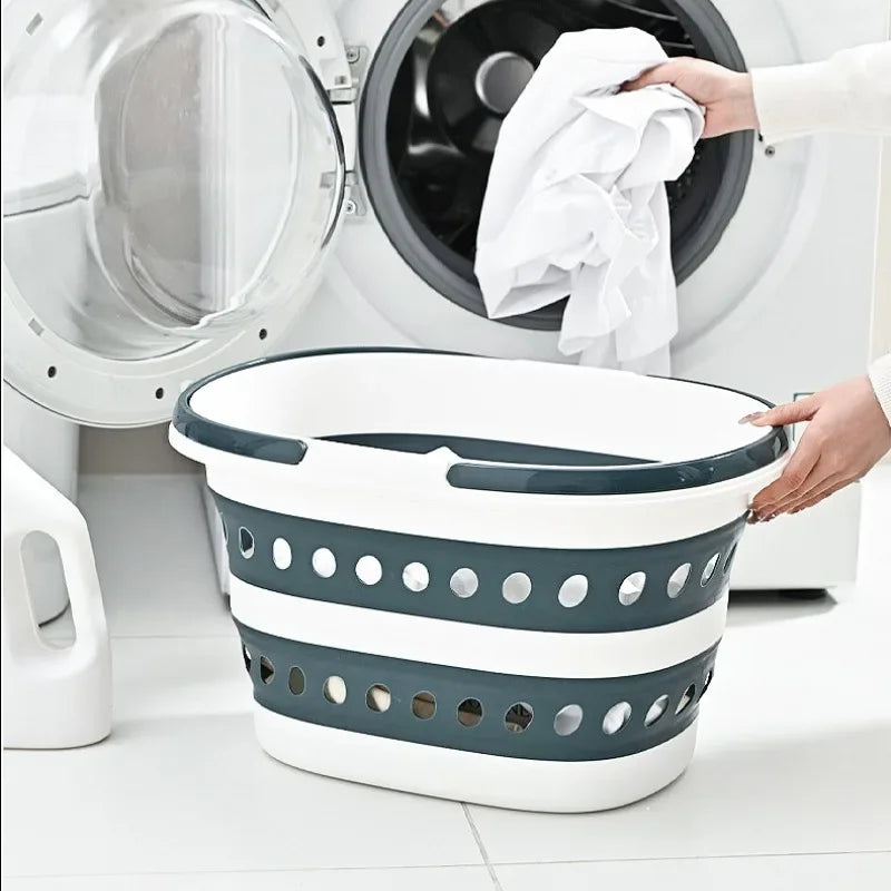 Laundry Basket Collapsible Space-Saving Durable ABS