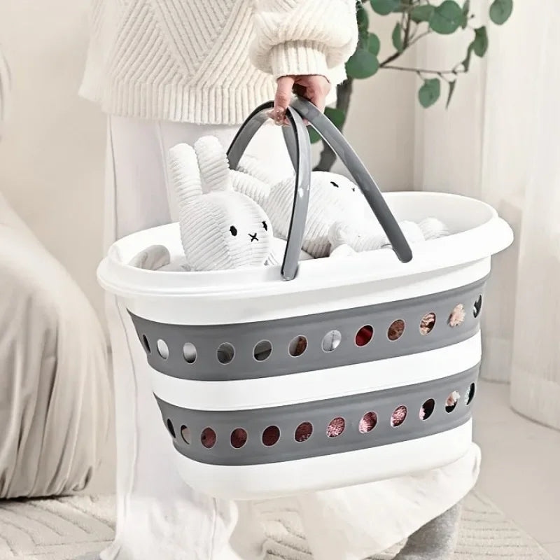 Laundry Basket Collapsible Space-Saving Durable ABS