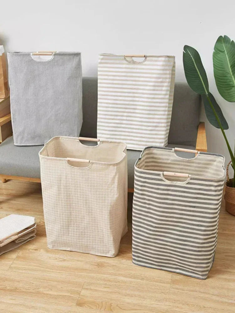 Laundry Hamper Collapsible Waterproof Cotton Portable