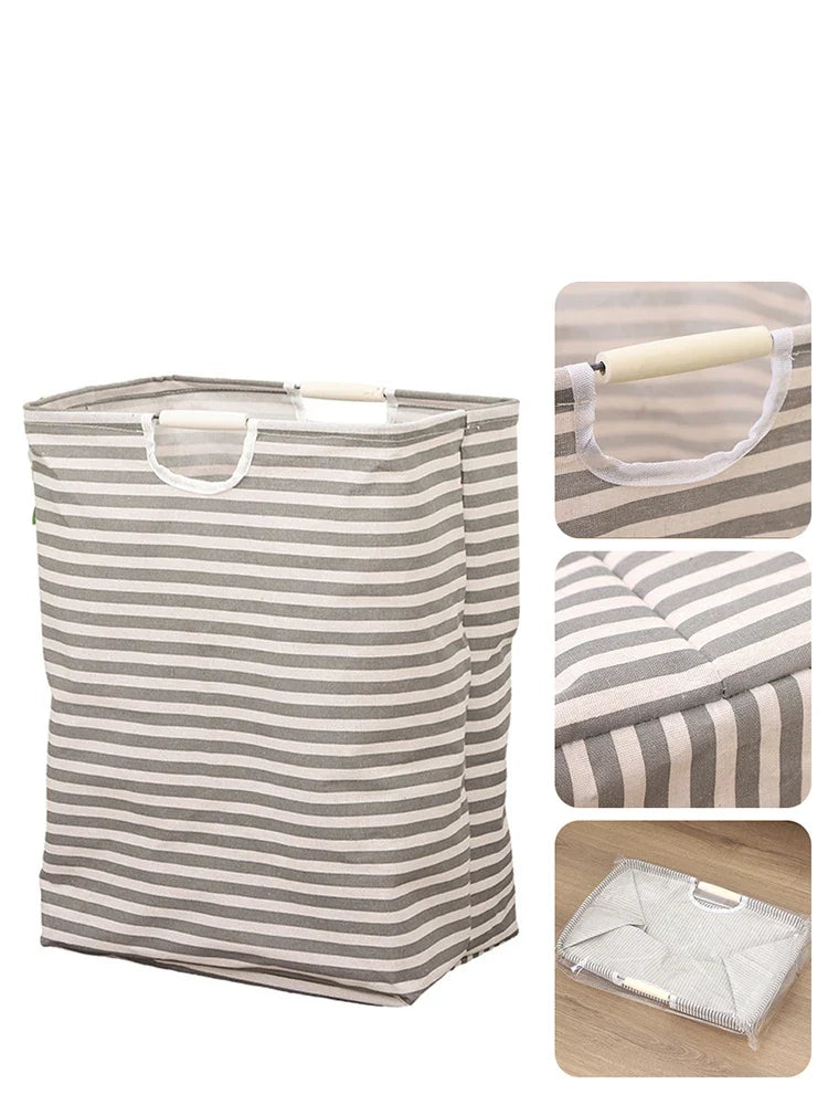 Laundry Hamper Collapsible Waterproof Cotton Portable