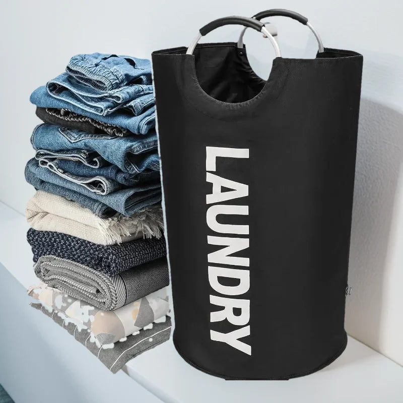 Laundry Hamper Extra-Large Waterproof Polyester Collapsible & Padded Handles