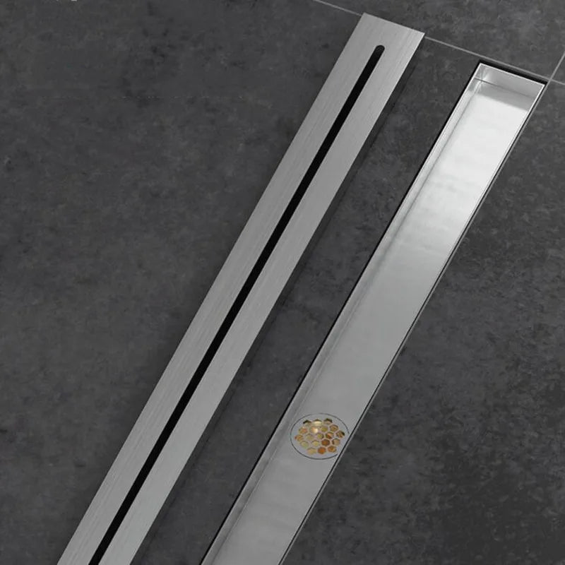 Linear Shower Drain Brushed 304 Stainless Steel Odor-Blocking & Tile-Flush
