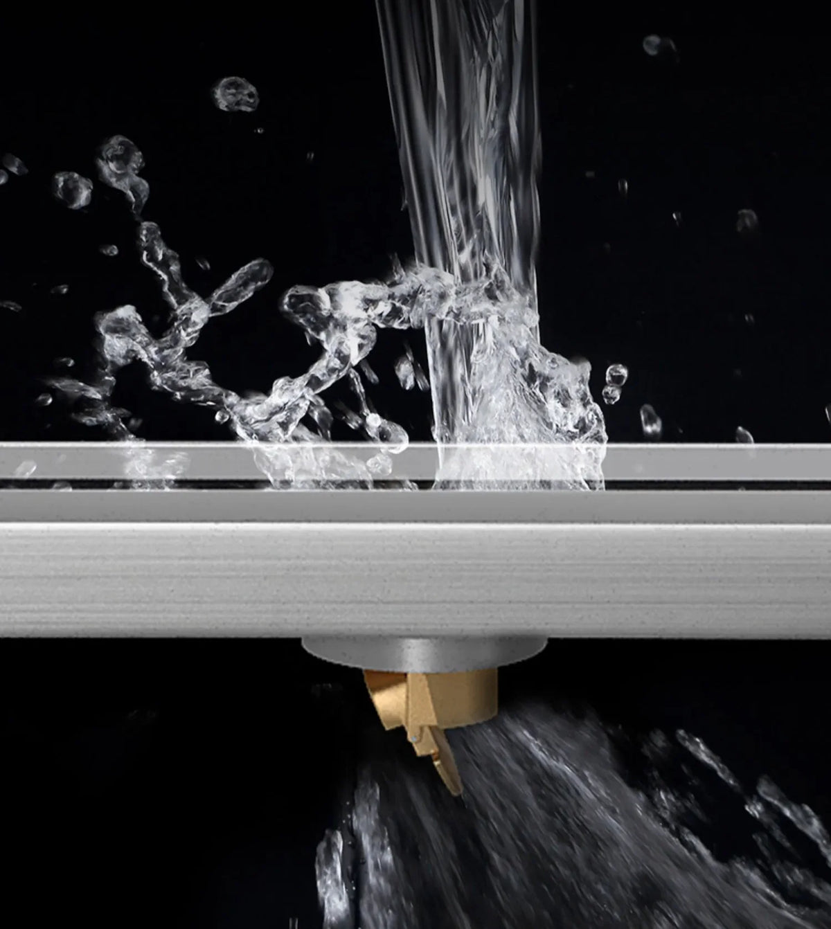 Linear Shower Drain Brushed 304 Stainless Steel Odor-Blocking & Tile-Flush