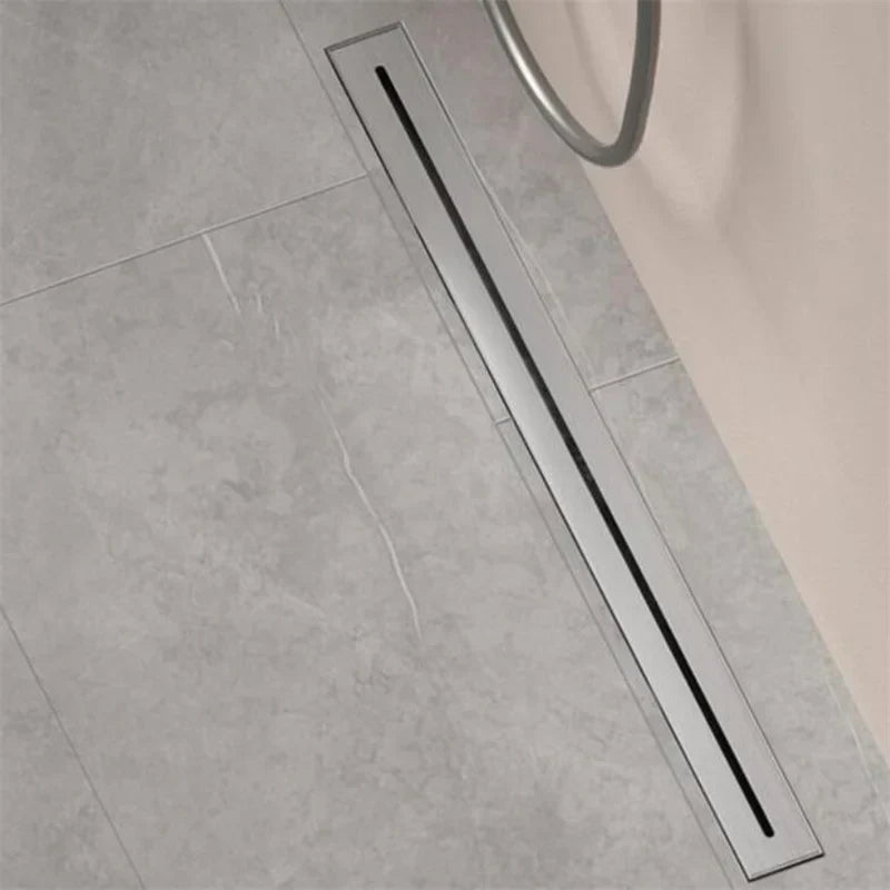 Linear Shower Drain Brushed 304 Stainless Steel Odor-Blocking & Tile-Flush