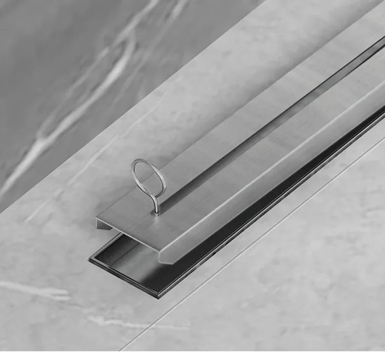 Linear Shower Drain Brushed 304 Stainless Steel Odor-Blocking & Tile-Flush
