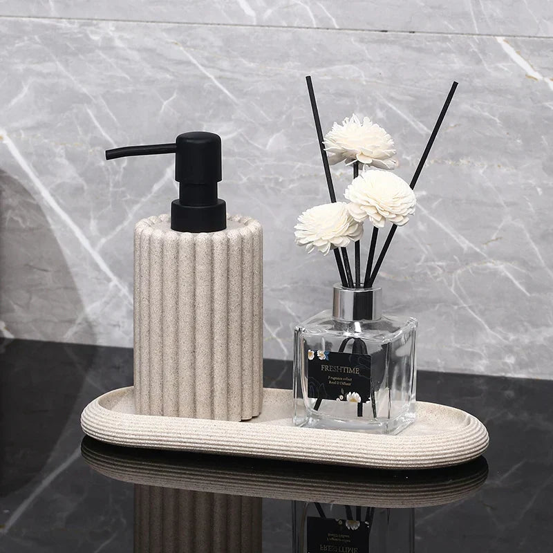 Liquid Soap Dispenser Ceramic Hand Pump Odor-Free