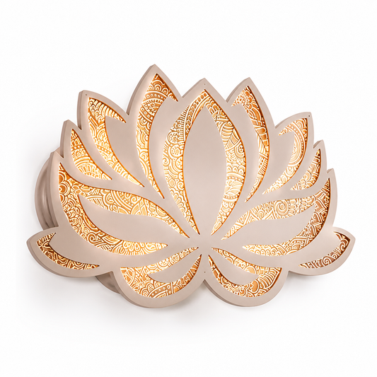 Lotus Mandala Built-In LED Wall Lamp (40-Cm)