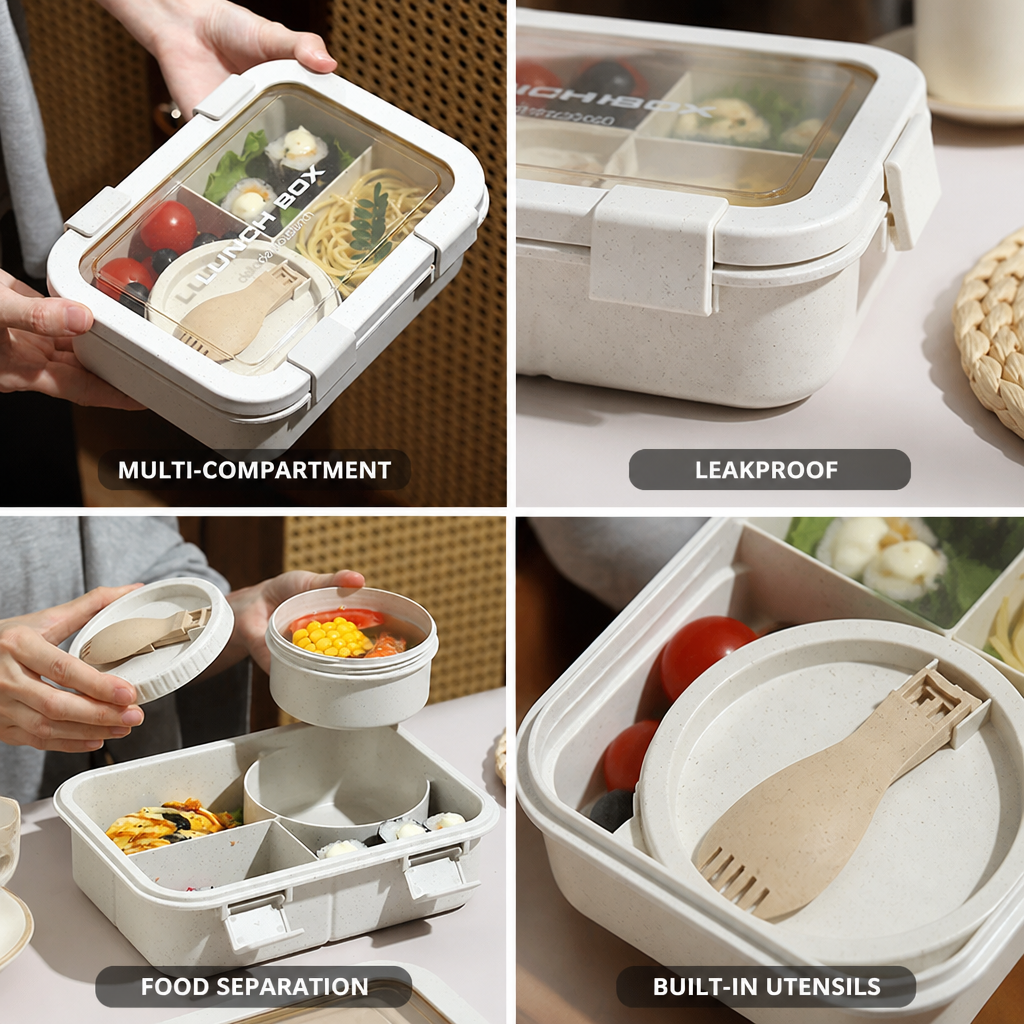 Lunch Box Multi-Compartment Leakproof BPA-Free
