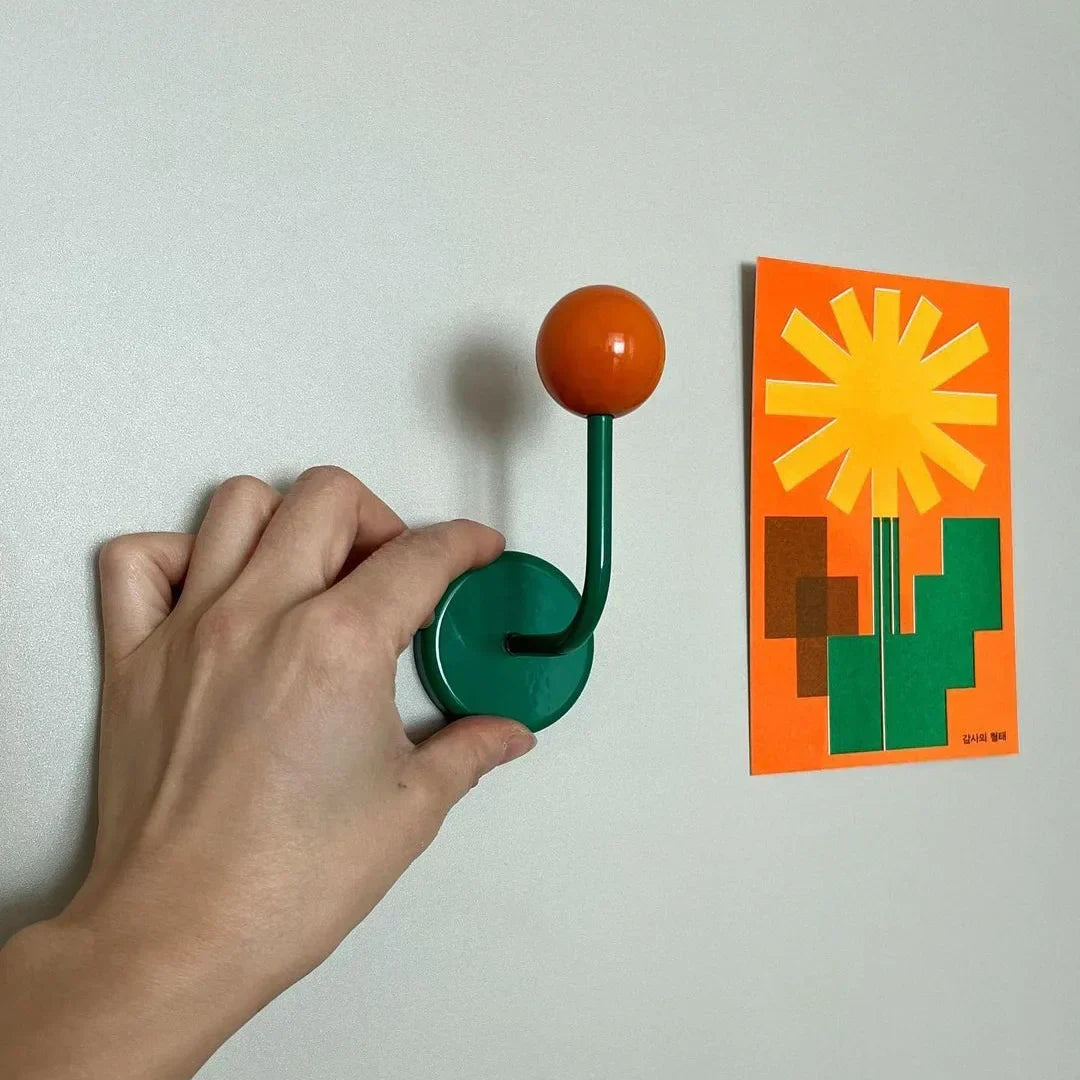 Magnetic Hook Strong Hold PVC-Coated Iron No-Drill