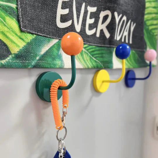 Magnetic Hook Strong Hold PVC-Coated Iron No-Drill