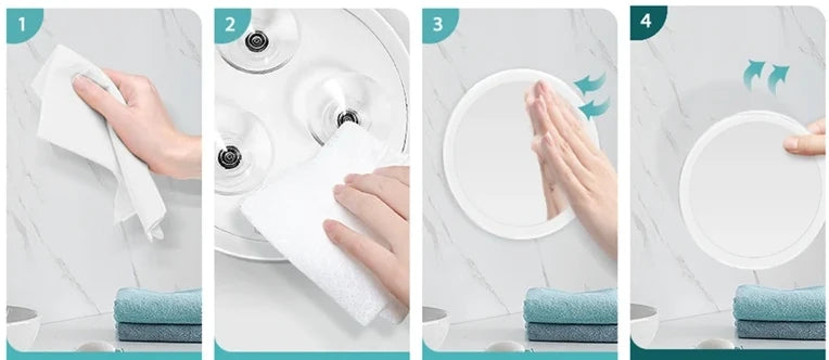 Makeup Mirror 10X Magnification LED Light Suction Mount