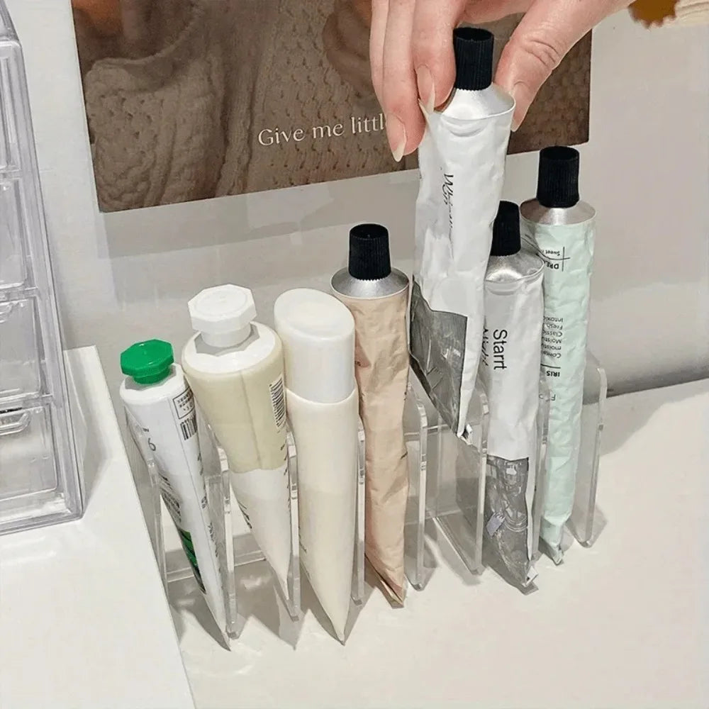 Makeup & Office Organizer 7-Compartment Transparent