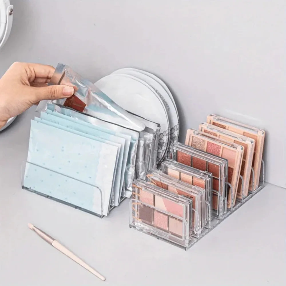 Makeup & Office Organizer 7-Compartment Transparent