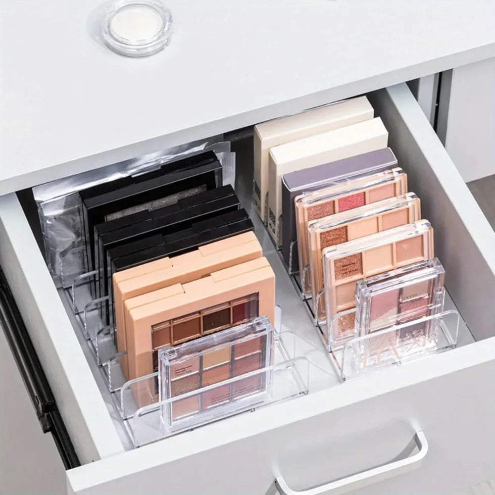 Makeup & Office Organizer 7-Compartment Transparent