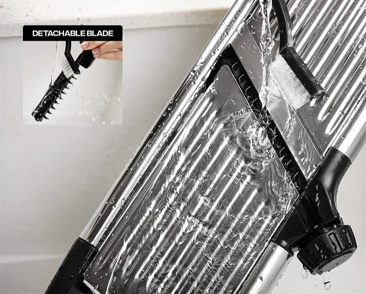 Mandoline Slicer Adjustable Thickness Stainless Steel Blades Even Slices