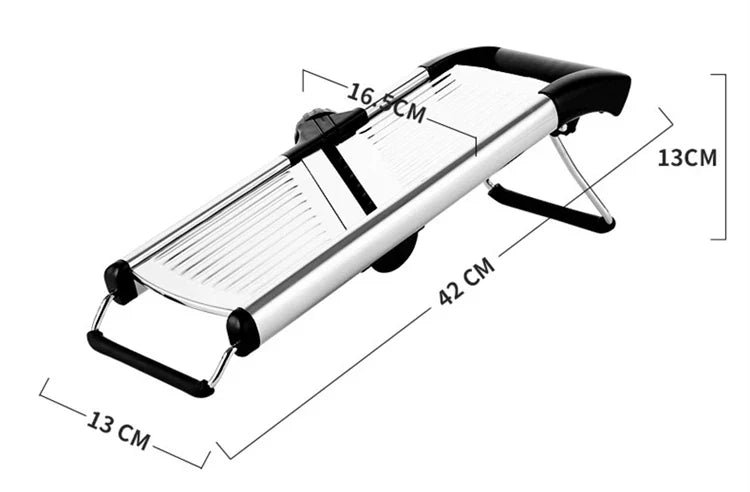 Mandoline Slicer Adjustable Thickness Stainless Steel Blades Even Slices
