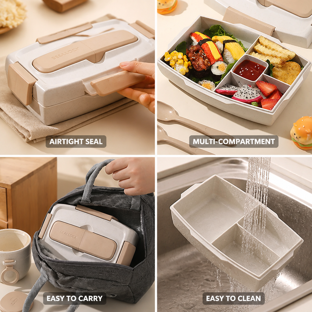 Meal Prep Container Airtight Leakproof Multi-Compartment