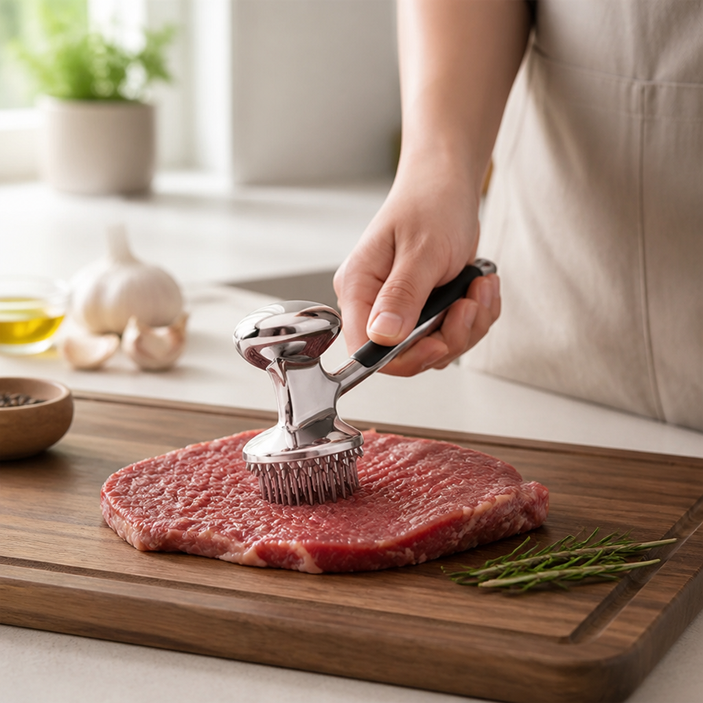Meat Tenderizer Dual-Sided Coarse & Fine Ergonomic Grip