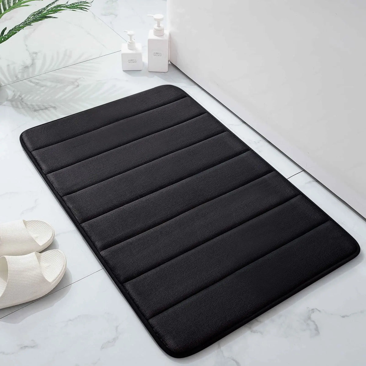 Memory Foam Bath Mat Microfiber Top Non-Slip Backing