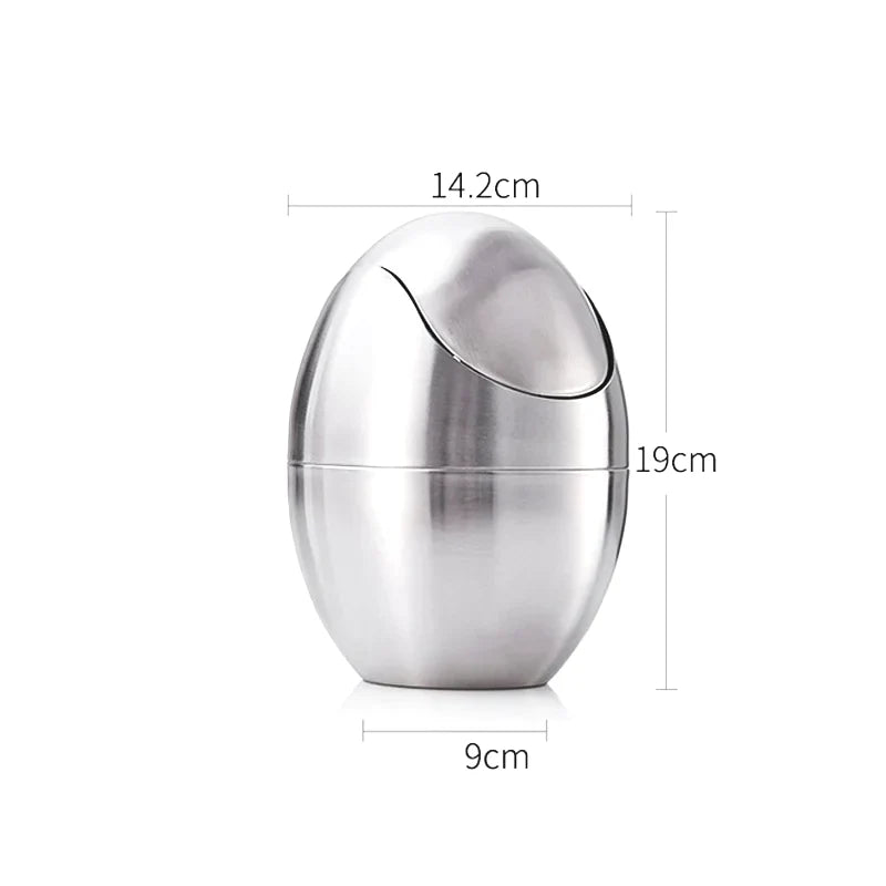Mini Trash Can 304 Stainless Steel Swing Lid 1.5L
