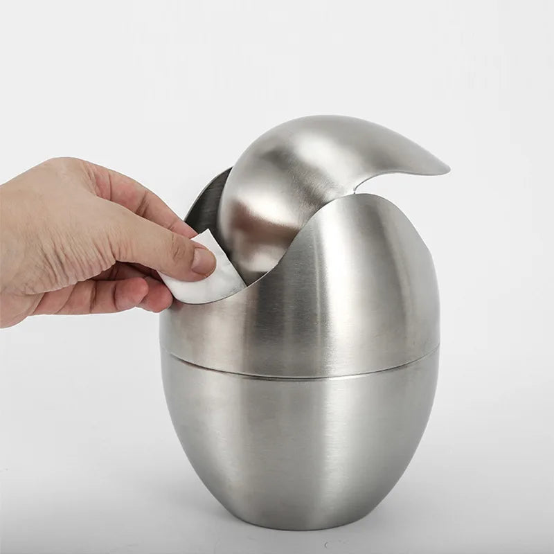 Mini Trash Can 304 Stainless Steel Swing Lid 1.5L