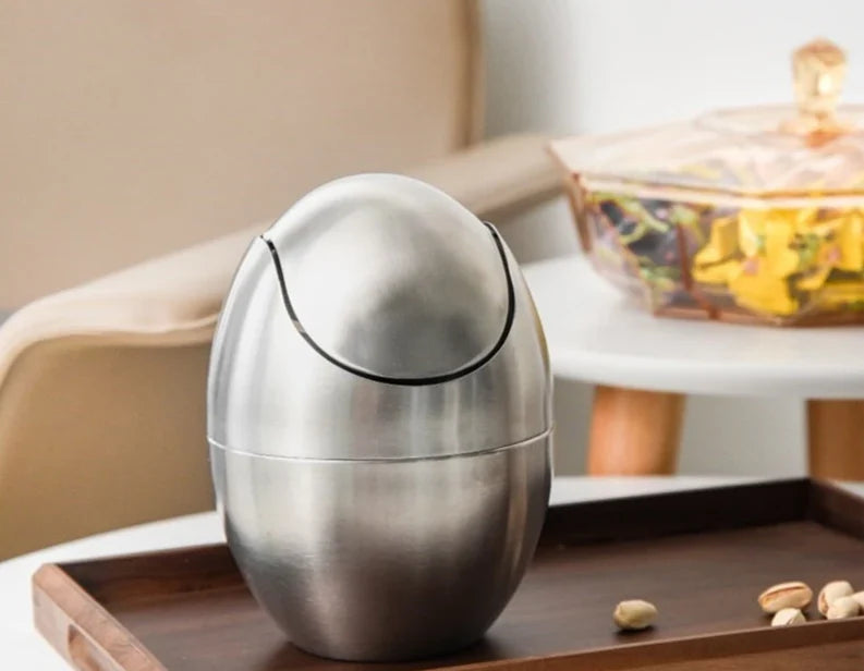Mini Trash Can 304 Stainless Steel Swing Lid 1.5L