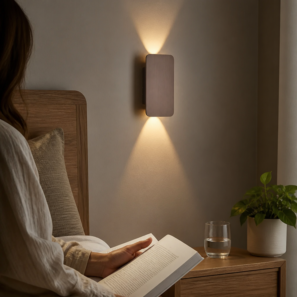 Minimalist Aluminum LED Wall Light (Glare-Free Illumination)