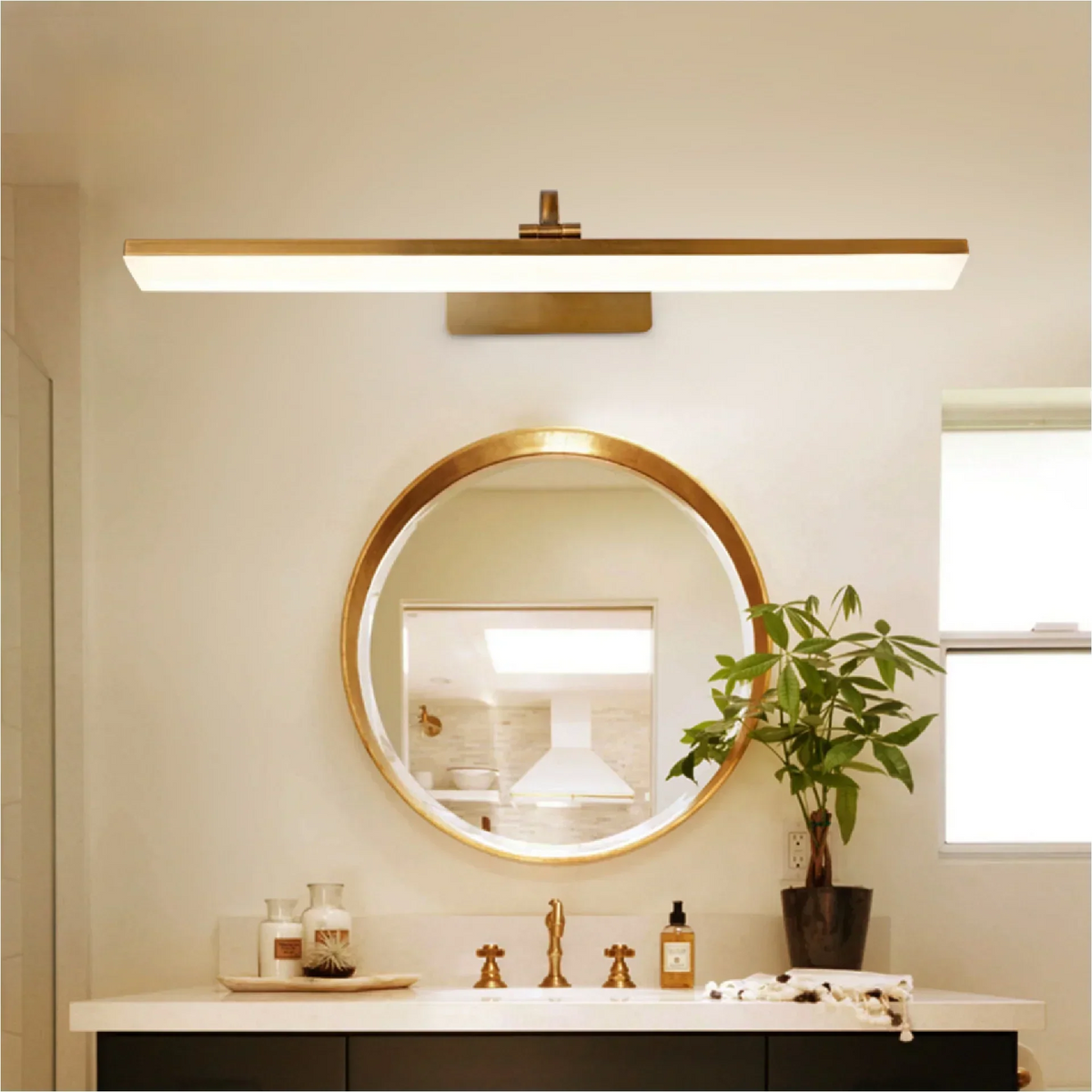 Mirror Wall Light Bronze Finish Waterproof LED