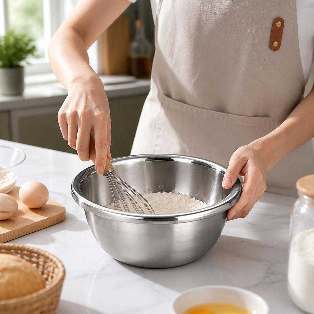 Mixing Bowl Reinforced 304 Stainless Steel Dishwasher Safe