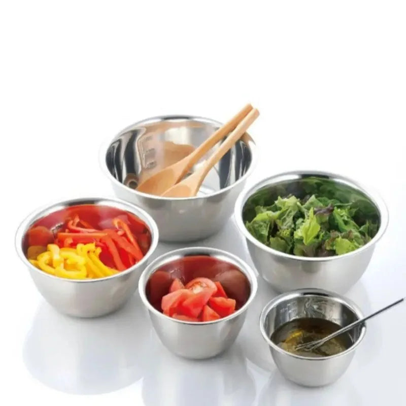 Mixing Bowl Set Stainless Steel Stackable Dishwasher Safe
