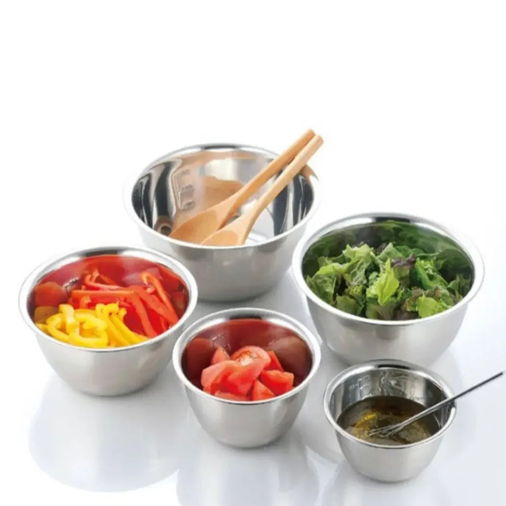Mixing Bowl Set Stainless Steel Stackable Dishwasher Safe