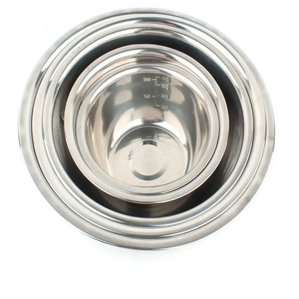 Mixing Bowl Set Stainless Steel Stackable Dishwasher Safe