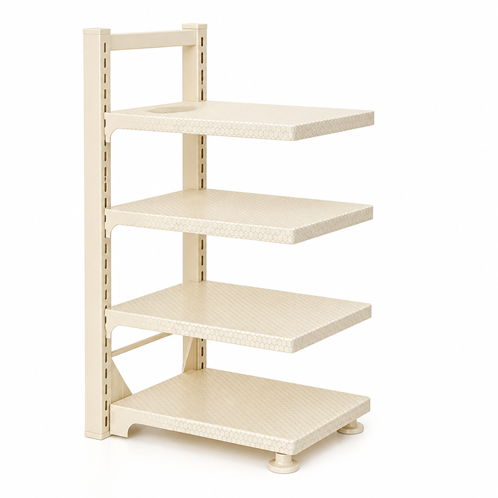 Multi-Tier Pot Rack Carbon Steel Honeycomb Non-Slip