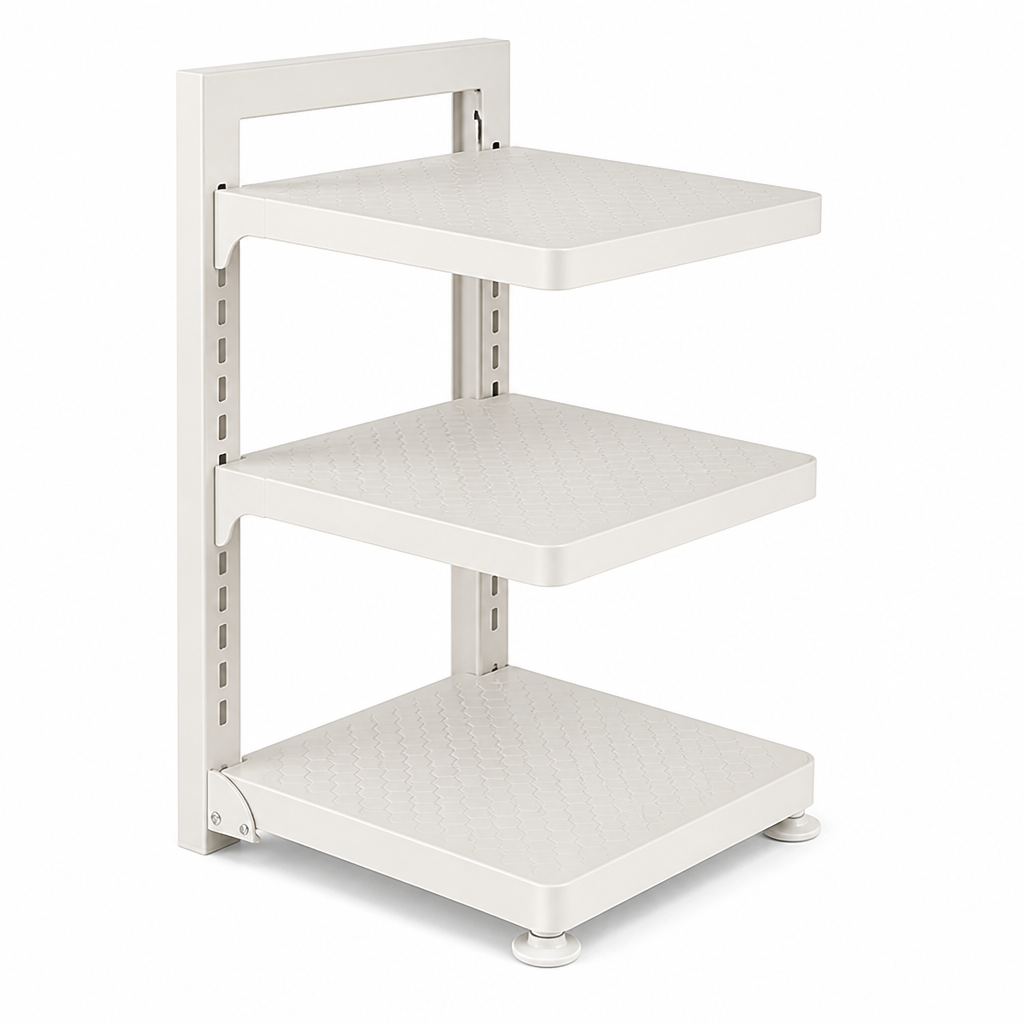 Multi-Tier Pot Rack Carbon Steel Honeycomb Non-Slip