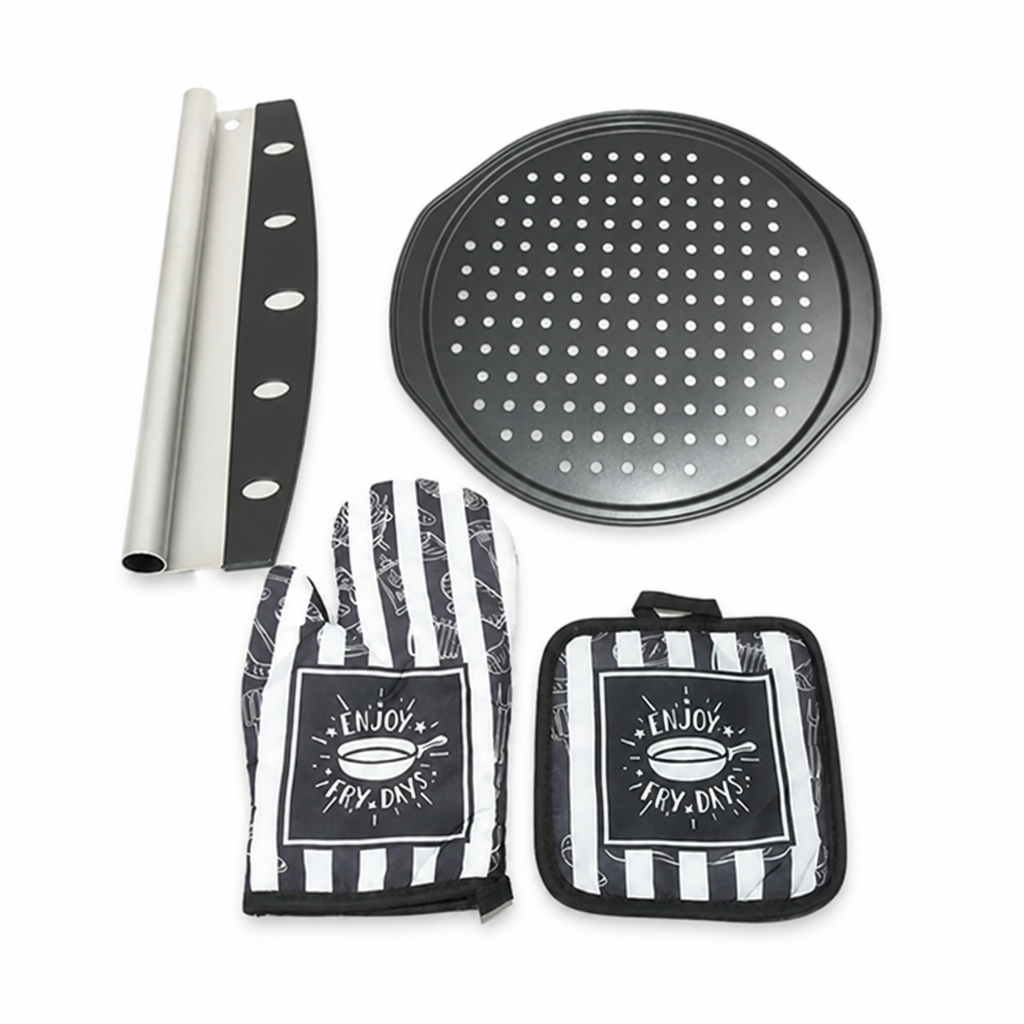 Oven Mitt & Pot Holder Quilted Cotton Heat-Resistant