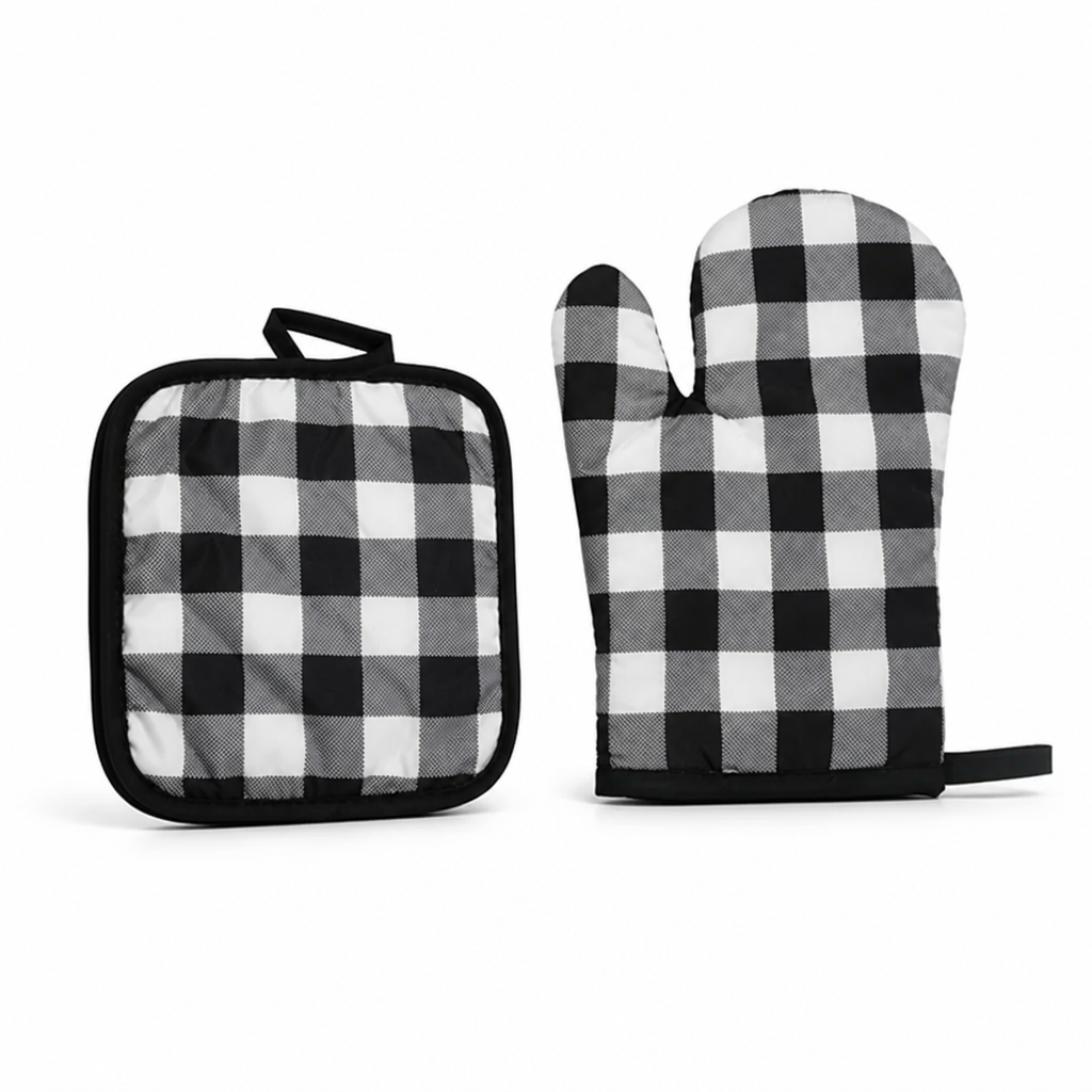 Oven Mitt & Pot Holder Quilted Insulated Machine Washable