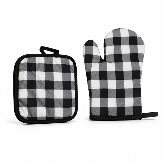 Oven Mitt & Pot Holder Quilted Insulated Machine Washable