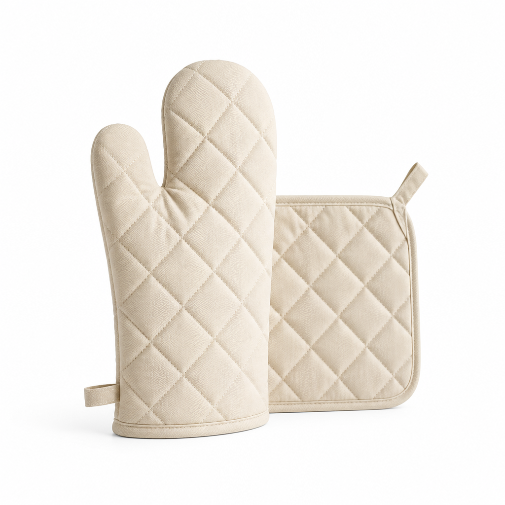 Oven Mitt & Pot Holder Quilted Insulated Machine Washable