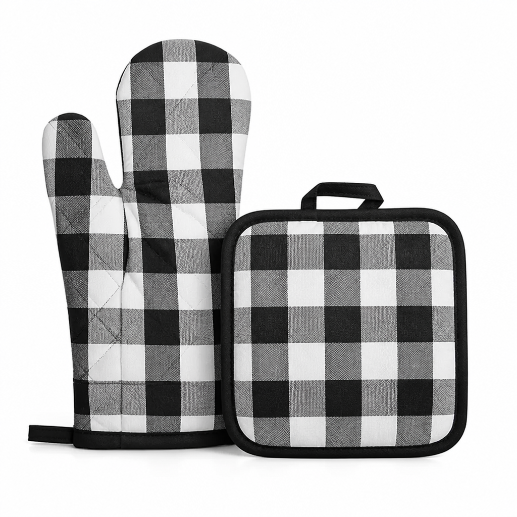 Oven Mitt & Pot Holder Quilted Insulated Machine Washable