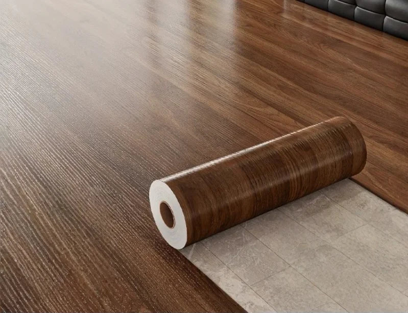 Peel & Stick Floor Tile Wood-Look Waterproof & Wear-Resistant