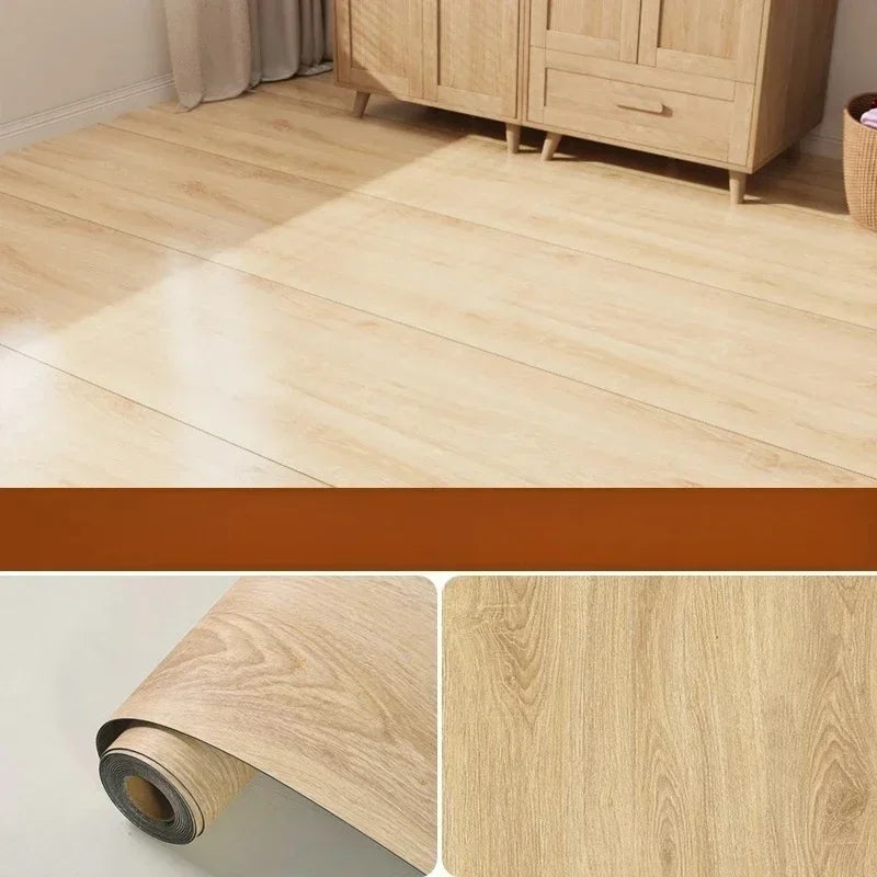 Peel & Stick Floor Tile Wood-Look Waterproof & Wear-Resistant