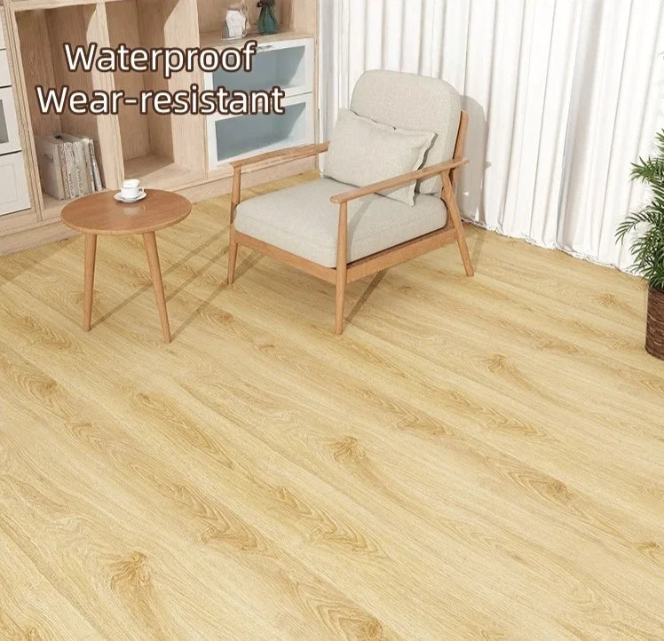 Peel & Stick Floor Tile Wood-Look Waterproof & Wear-Resistant