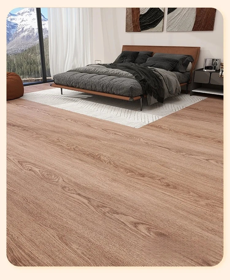 Peel & Stick Floor Tile Wood-Look Waterproof & Wear-Resistant