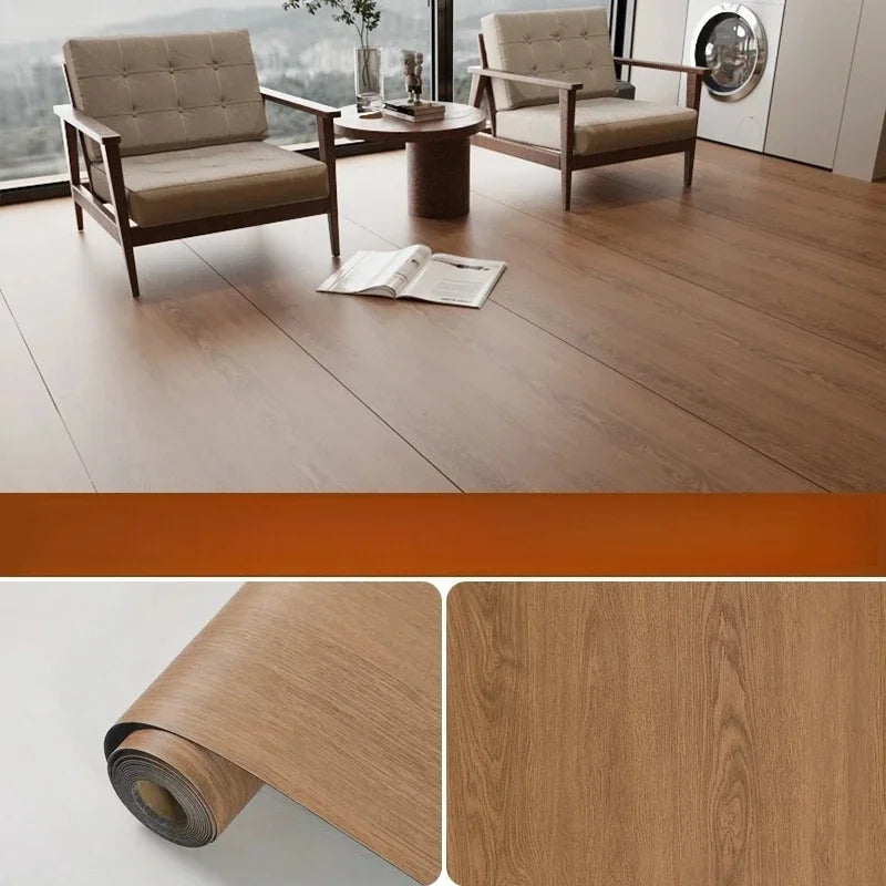 Peel & Stick Floor Tile Wood-Look Waterproof & Wear-Resistant