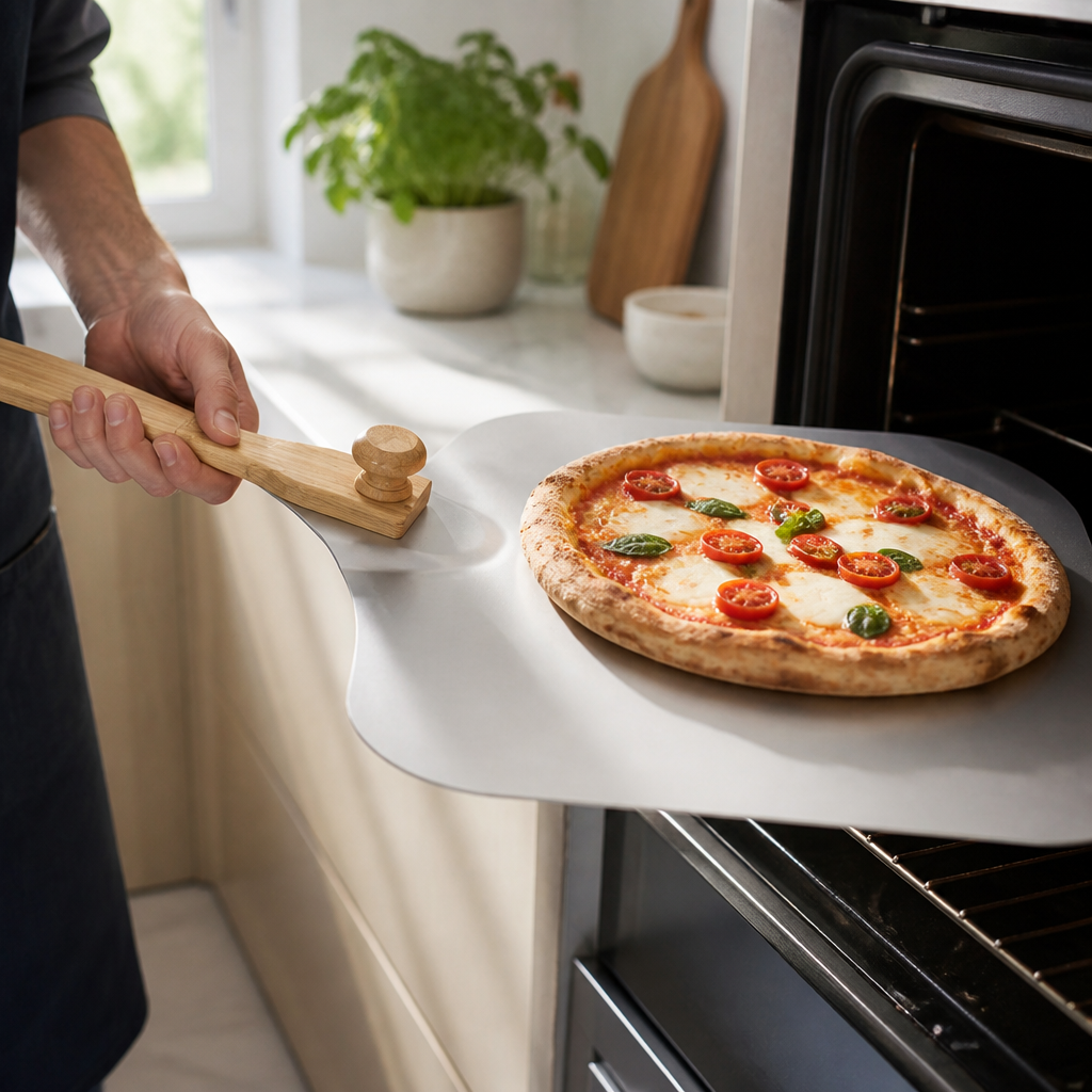 Pizza Peel 12 Inch Anodized Aluminum & Bamboo Handle